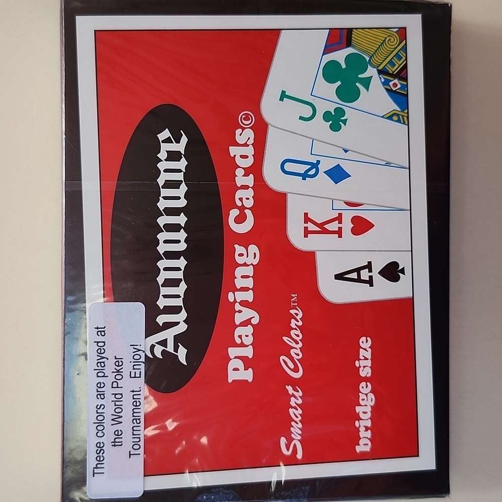 Double Deck World Poker Cards Blue Red Bridge Size Smart Colors Avonmore